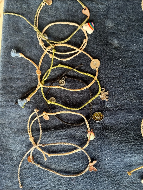 Pura Vida Jewelry - Pura Vida braided charm bracelets bundle of 7 various colors